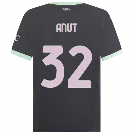 Kandiny Homme Maillot Niccolo Anut #32 Gris Troisieme 2024/25 T-Shirt