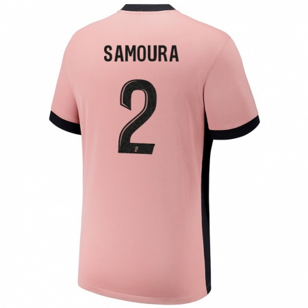 Kandiny Homme Maillot Thiniba Samoura #2 Rouille Rose Troisieme 2024/25 T-Shirt