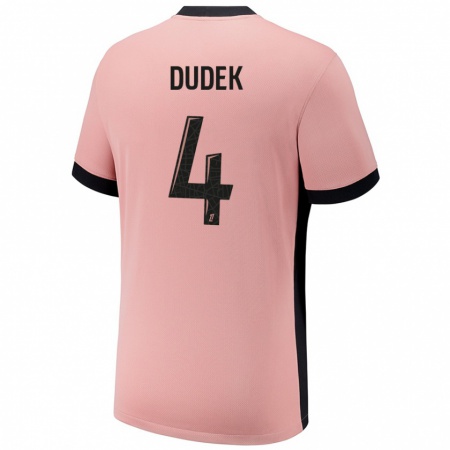 Kandiny Homme Maillot Paulina Dudek #4 Rouille Rose Troisieme 2024/25 T-Shirt