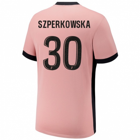 Kandiny Homme Maillot Oliwia Szperkowska #30 Rouille Rose Troisieme 2024/25 T-Shirt