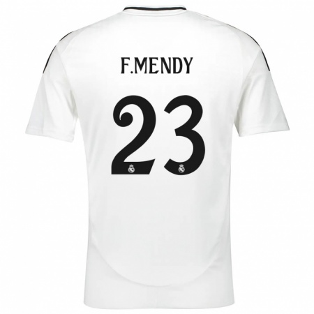 Kandiny Femme Maillot Ferland Mendy #23 Blanc Tenues Domicile 2024/25 T-Shirt