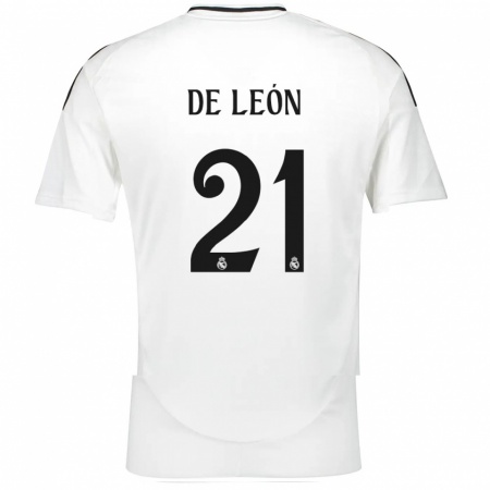 Kandiny Femme Maillot Jeremy De León #21 Blanc Tenues Domicile 2024/25 T-Shirt