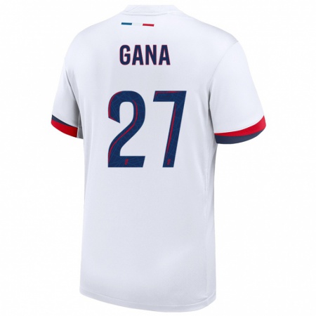 Kandiny Femme Maillot Idrissa Gana Gueye #27 Blanc Bleu Rouge Tenues Extérieur 2024/25 T-Shirt