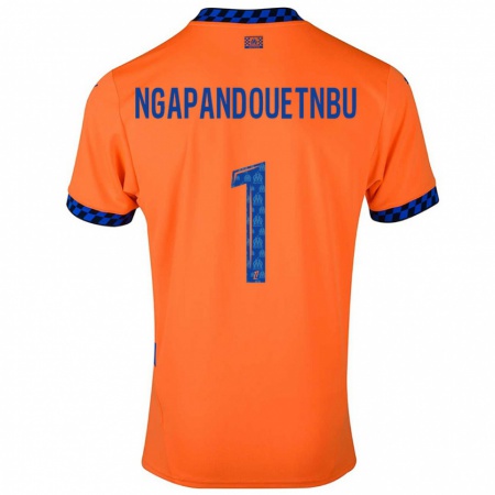 Kandiny Femme Maillot Simon Ngapandouetnbu #1 Orange Bleu Foncé Troisieme 2024/25 T-Shirt