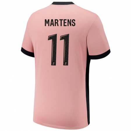 Kandiny Femme Maillot Lieke Martens #11 Rouille Rose Troisieme 2024/25 T-Shirt