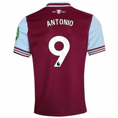 Kandiny Enfant Maillot Michail Antonio #9 Rouge Foncé Tenues Domicile 2024/25 T-Shirt