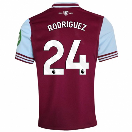 Kandiny Enfant Maillot Guido Rodríguez #24 Rouge Foncé Tenues Domicile 2024/25 T-Shirt