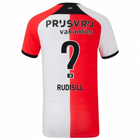 Kandiny Enfant Maillot Paulo Rudisill #0 Rouge Blanc Tenues Domicile 2024/25 T-Shirt