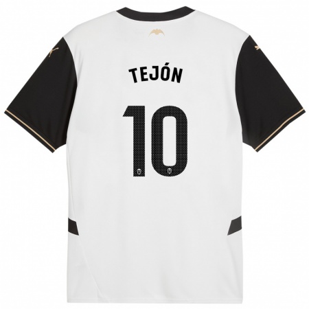 Kandiny Enfant Maillot Martín Tejón #10 Blanc Noir Tenues Domicile 2024/25 T-Shirt