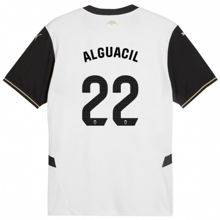 Kandiny Enfant Maillot Ainhoa Alguacil #22 Blanc Noir Tenues Domicile 2024/25 T-Shirt