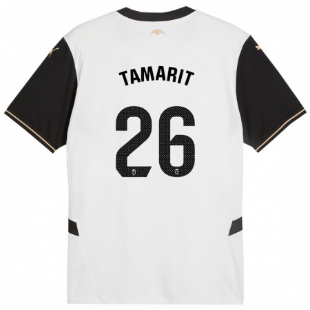 Kandiny Enfant Maillot Sara Tamarit #26 Blanc Noir Tenues Domicile 2024/25 T-Shirt