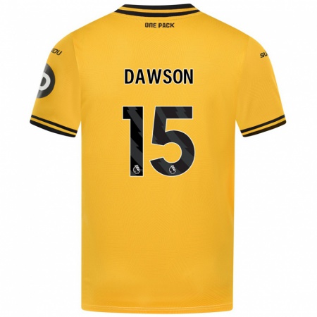 Kandiny Enfant Maillot Craig Dawson #15 Jaune Tenues Domicile 2024/25 T-Shirt