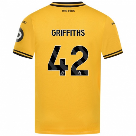 Kandiny Enfant Maillot Harvey Griffiths #42 Jaune Tenues Domicile 2024/25 T-Shirt