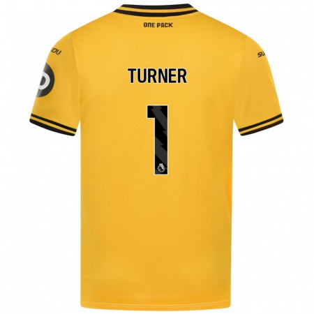 Kandiny Enfant Maillot Shannon Turner #1 Jaune Tenues Domicile 2024/25 T-Shirt