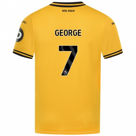 Kandiny Enfant Maillot Tammi George #7 Jaune Tenues Domicile 2024/25 T-Shirt