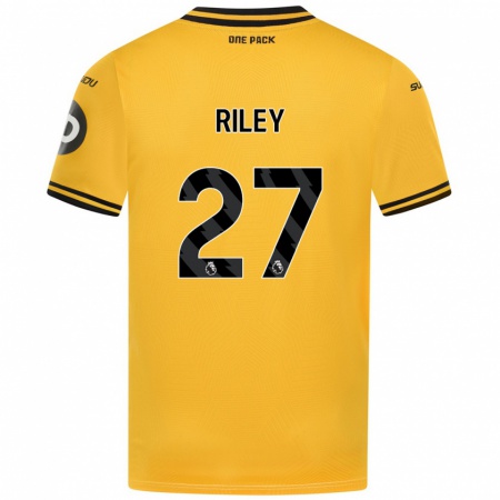 Kandiny Enfant Maillot Lauren Riley #27 Jaune Tenues Domicile 2024/25 T-Shirt