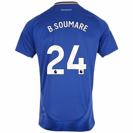 Kandiny Enfant Maillot Boubakary Soumaré #24 Bleu Blanc Tenues Domicile 2024/25 T-Shirt