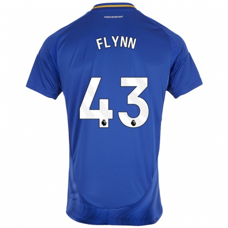 Kandiny Enfant Maillot Shane Flynn #43 Bleu Blanc Tenues Domicile 2024/25 T-Shirt