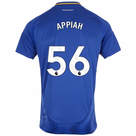 Kandiny Enfant Maillot Paul Appiah #56 Bleu Blanc Tenues Domicile 2024/25 T-Shirt