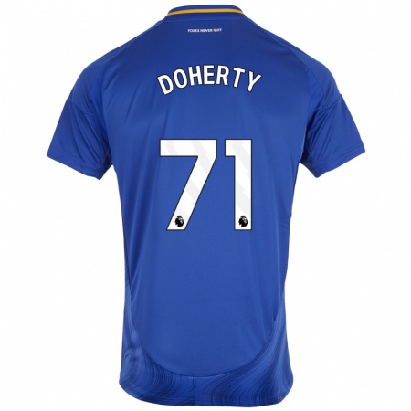 Kandiny Enfant Maillot Arlo Doherty #71 Bleu Blanc Tenues Domicile 2024/25 T-Shirt