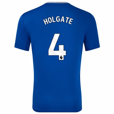 Kandiny Enfant Maillot Mason Holgate #4 Bleu Avec Tenues Domicile 2024/25 T-Shirt