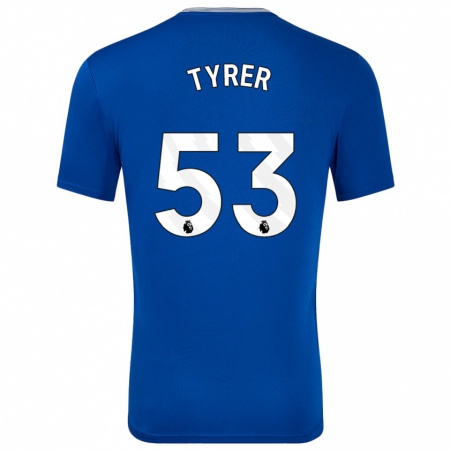 Kandiny Enfant Maillot Harry Tyrer #53 Bleu Avec Tenues Domicile 2024/25 T-Shirt