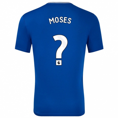 Kandiny Enfant Maillot Amari Moses #0 Bleu Avec Tenues Domicile 2024/25 T-Shirt