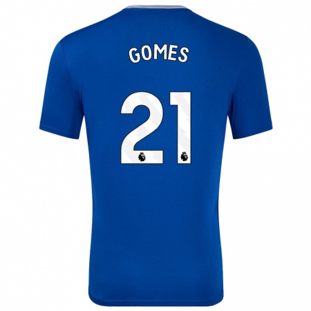 Kandiny Enfant Maillot André Gomes #21 Bleu Avec Tenues Domicile 2024/25 T-Shirt