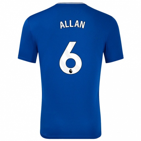 Kandiny Enfant Maillot Allan #6 Bleu Avec Tenues Domicile 2024/25 T-Shirt