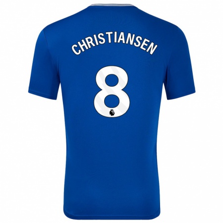 Kandiny Enfant Maillot Izzy Christiansen #8 Bleu Avec Tenues Domicile 2024/25 T-Shirt