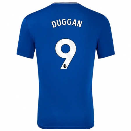 Kandiny Enfant Maillot Toni Duggan #9 Bleu Avec Tenues Domicile 2024/25 T-Shirt