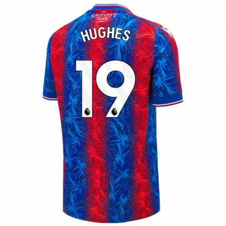 Kandiny Enfant Maillot Will Hughes #19 Rayures Rouges Et Bleues Tenues Domicile 2024/25 T-Shirt