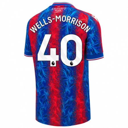 Kandiny Enfant Maillot Jack Wells-Morrison #40 Rayures Rouges Et Bleues Tenues Domicile 2024/25 T-Shirt