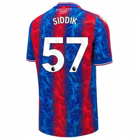 Kandiny Enfant Maillot Cardo Siddik #57 Rayures Rouges Et Bleues Tenues Domicile 2024/25 T-Shirt