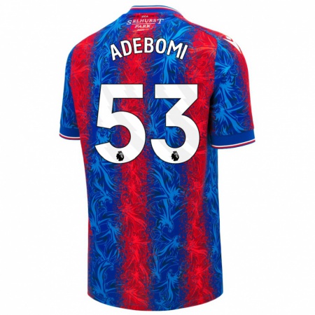 Kandiny Enfant Maillot Ademola Ola Adebomi #53 Rayures Rouges Et Bleues Tenues Domicile 2024/25 T-Shirt