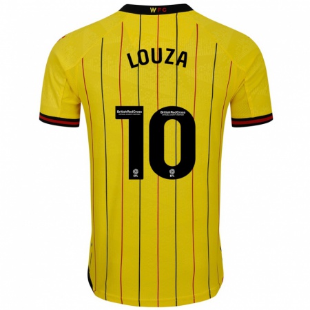 Kandiny Enfant Maillot Imrân Louza #10 Jaune Et Noir Tenues Domicile 2024/25 T-Shirt