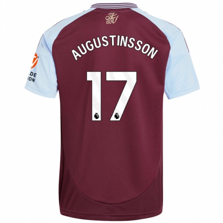 Kandiny Enfant Maillot Ludwig Augustinsson #17 Bordeaux Bleu Ciel Tenues Domicile 2024/25 T-Shirt