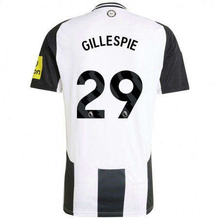 Kandiny Enfant Maillot Mark Gillespie #29 Blanc Noir Tenues Domicile 2024/25 T-Shirt