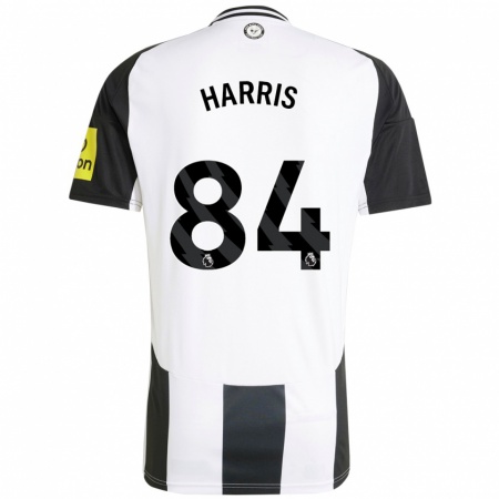 Kandiny Enfant Maillot Aidan Harris #84 Blanc Noir Tenues Domicile 2024/25 T-Shirt