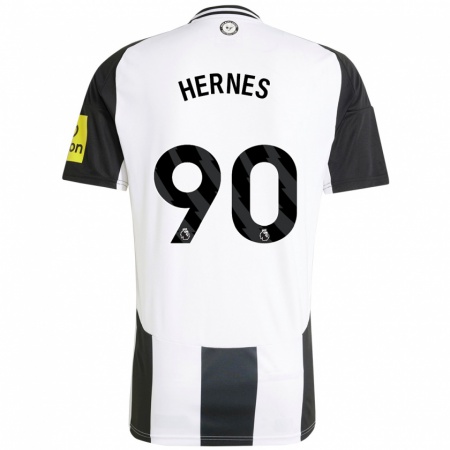 Kandiny Enfant Maillot Travis Hernes #90 Blanc Noir Tenues Domicile 2024/25 T-Shirt