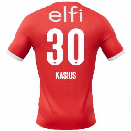 Kandiny Enfant Maillot Denso Kasius #30 Rouge Blanc Tenues Domicile 2024/25 T-Shirt