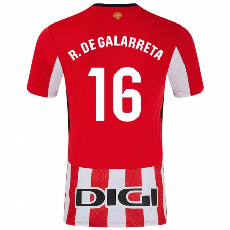 Kandiny Enfant Maillot Iñigo Ruiz De Galarreta #16 Rouge Blanc Tenues Domicile 2024/25 T-Shirt