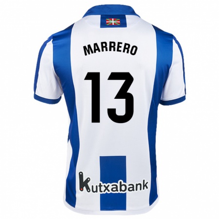 Kandiny Enfant Maillot Unai Marrero #13 Blanc Bleu Tenues Domicile 2024/25 T-Shirt