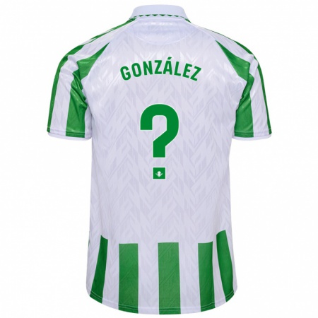 Kandiny Enfant Maillot Manu González #0 Rayures Vertes Et Blanches Tenues Domicile 2024/25 T-Shirt