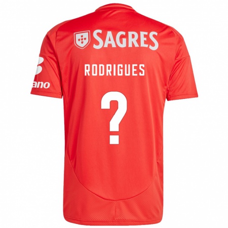 Kandiny Enfant Maillot Miguel Rodrigues #0 Rouge Blanc Tenues Domicile 2024/25 T-Shirt