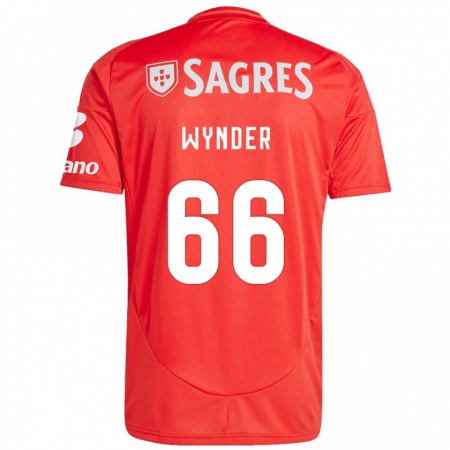 Kandiny Enfant Maillot Joshua Wynder #66 Rouge Blanc Tenues Domicile 2024/25 T-Shirt