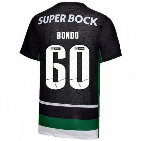 Kandiny Enfant Maillot Pedro Bondo #60 Noir Blanc Vert Tenues Domicile 2024/25 T-Shirt