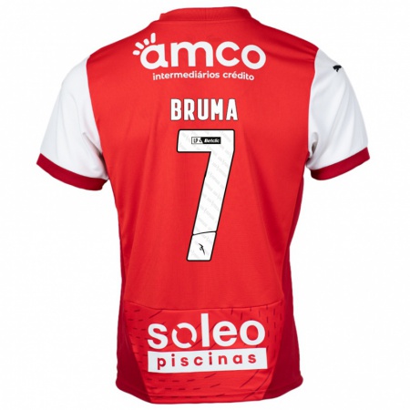 Kandiny Enfant Maillot Bruma #7 Rouge Blanc Tenues Domicile 2024/25 T-Shirt