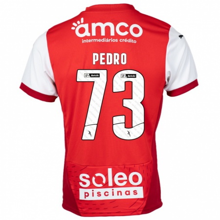 Kandiny Enfant Maillot Zé Pedro #73 Rouge Blanc Tenues Domicile 2024/25 T-Shirt