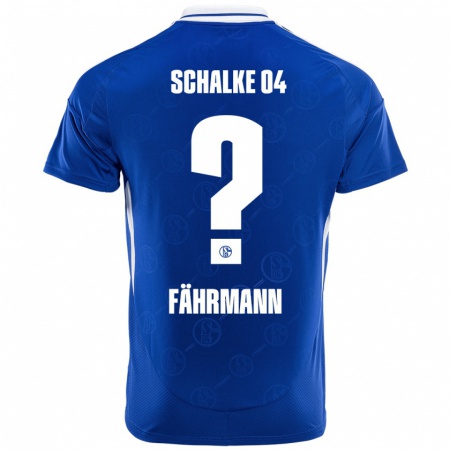 Kandiny Enfant Maillot Ralf Fährmann #0 Bleu Royal Tenues Domicile 2024/25 T-Shirt